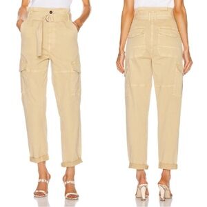 Frame Safari Belted Paperbag Denim Beige Cargo Pants size 29